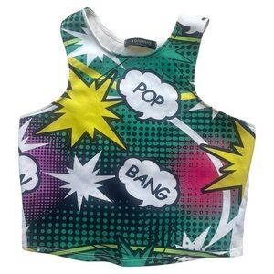 Solemio Pop Art Graphic Crop Top